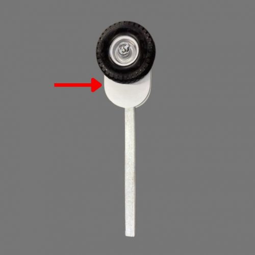 Guide wheel base plate for GGT Care Pro arena conditioners